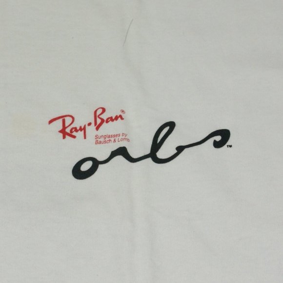 NWOT 90's Vintage T-shirt heavyweight size XL w/ Ray Ban Orbs screenprinted - Picture 1 of 3